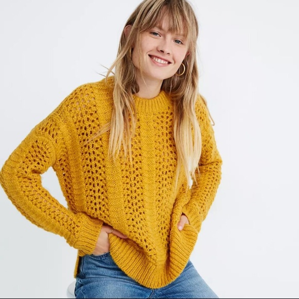 NWT Madewell Windemere Pointelle Sweater Sz XS